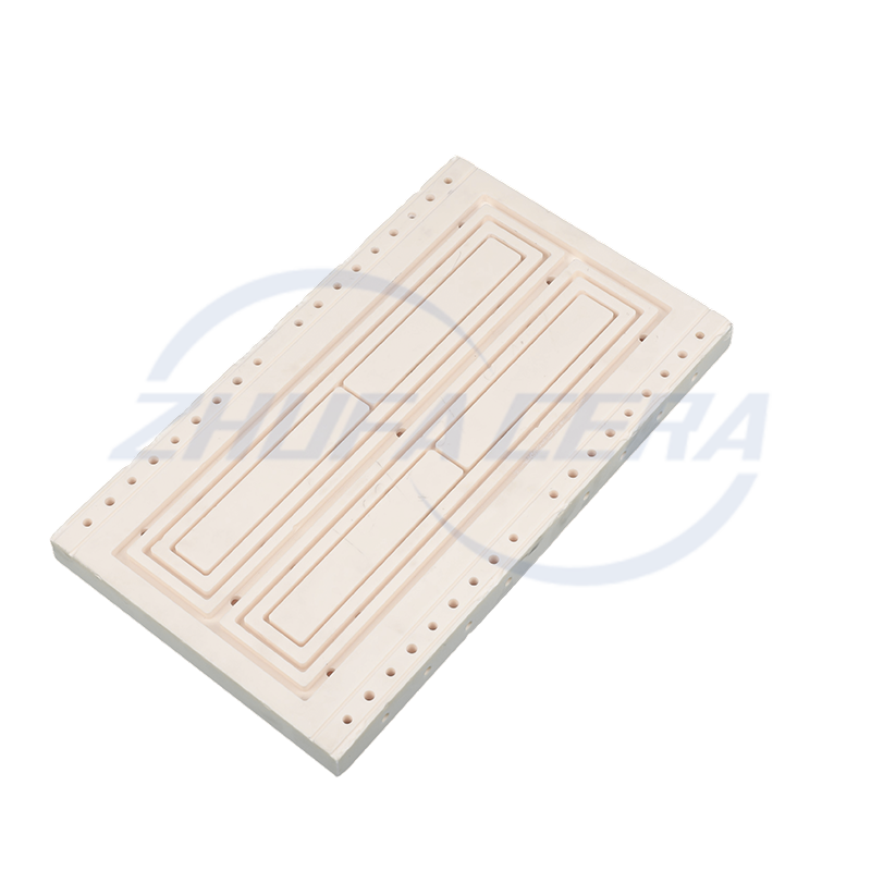 Piatto in ceramica di allumina di grandi dimensioni