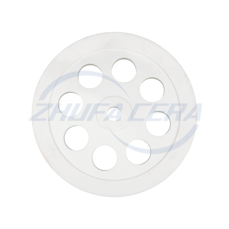 Disco perforato in ceramica di allumina